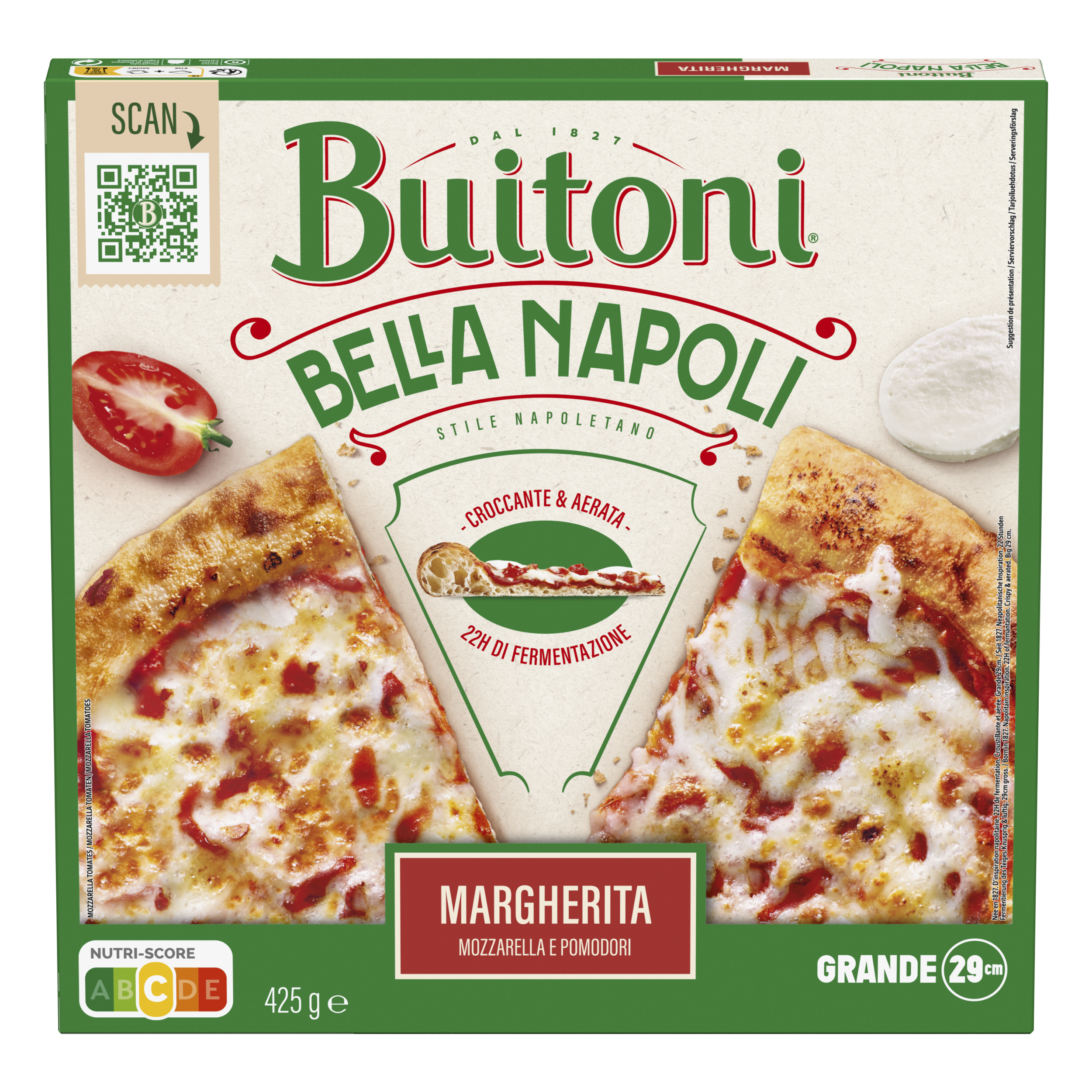 BUITONI BELLA NAPOLI MARGHERITA PIZZA SURGELÉE 425G