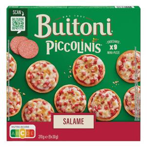 BUITONI PICCOLINIS SALAME MINI-TIEFKÜHLPIZZAS 9 X 30G