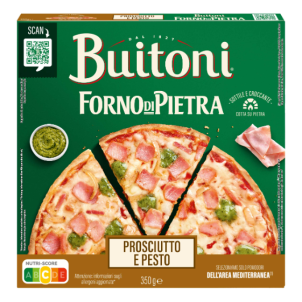 BUITONI FORNO DI PIETRA PROSCIUTTO E PESTO PIZZA SURGELÉE 380G