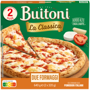 BUITONI PIZZA CLASSICA DUE FORMAGGI PIZZA SURGELÉE 2 X 320G